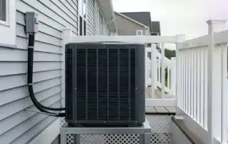 technician inspecting central air conditioning system to ensure proper sizing and energy efficient home cooling performance